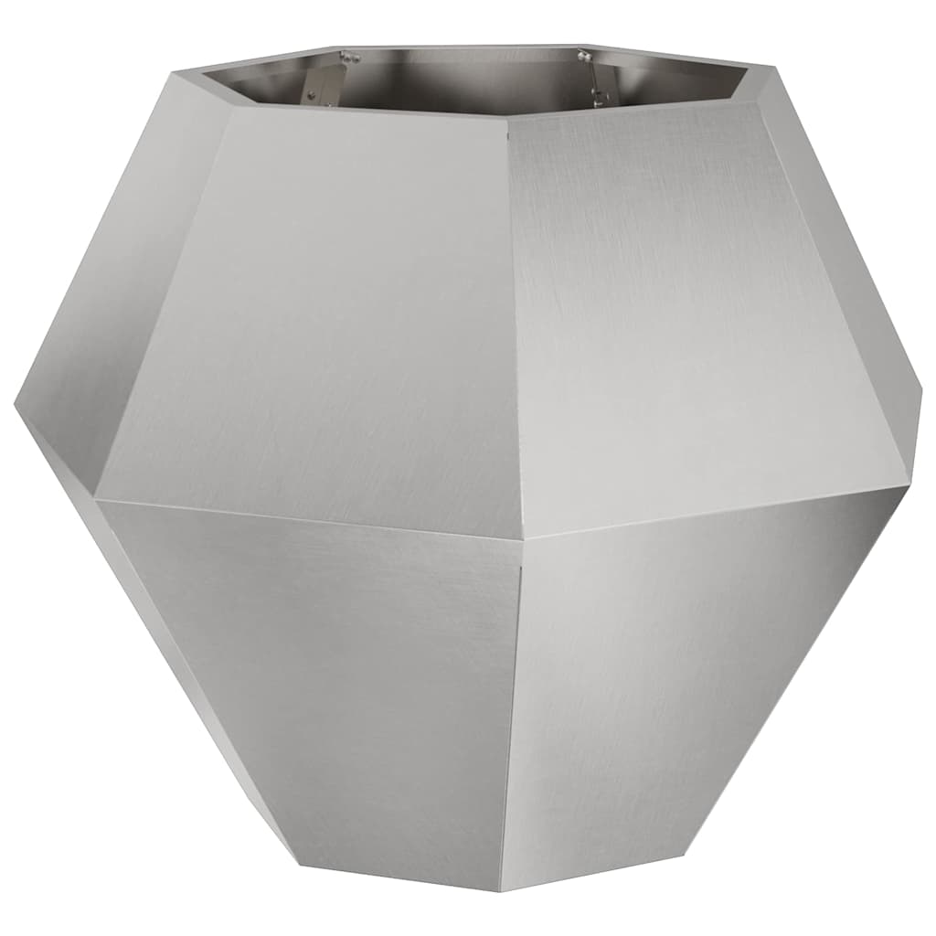 Planter 2 pcs Silver 75 x 75 x 60 cm Stainless Steel