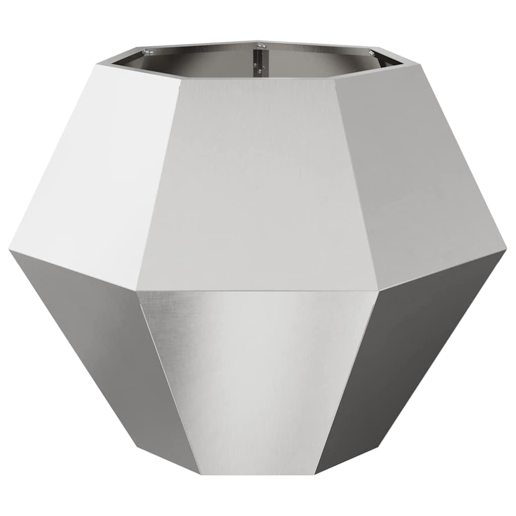 Planter 2 pcs Silver 75 x 75 x 60 cm Stainless Steel