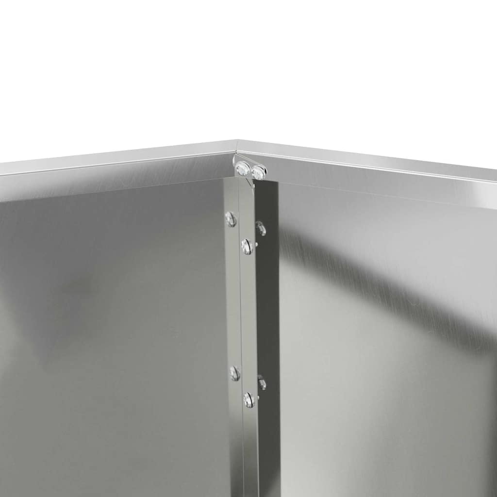 Planter Silver 75 x 75 x 60 cm Galvanised Steel