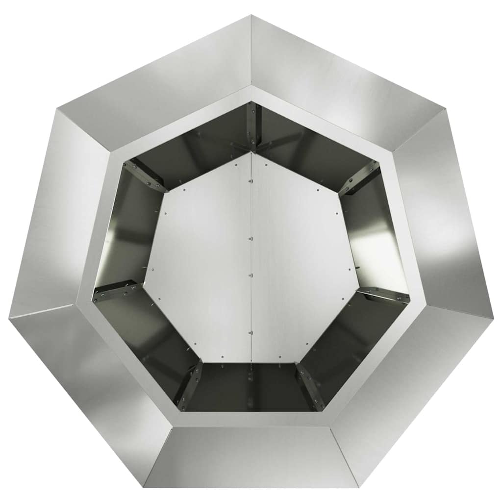 Planter 2 pcs Silver 75 x 75 x 60 cm Galvanised Steel