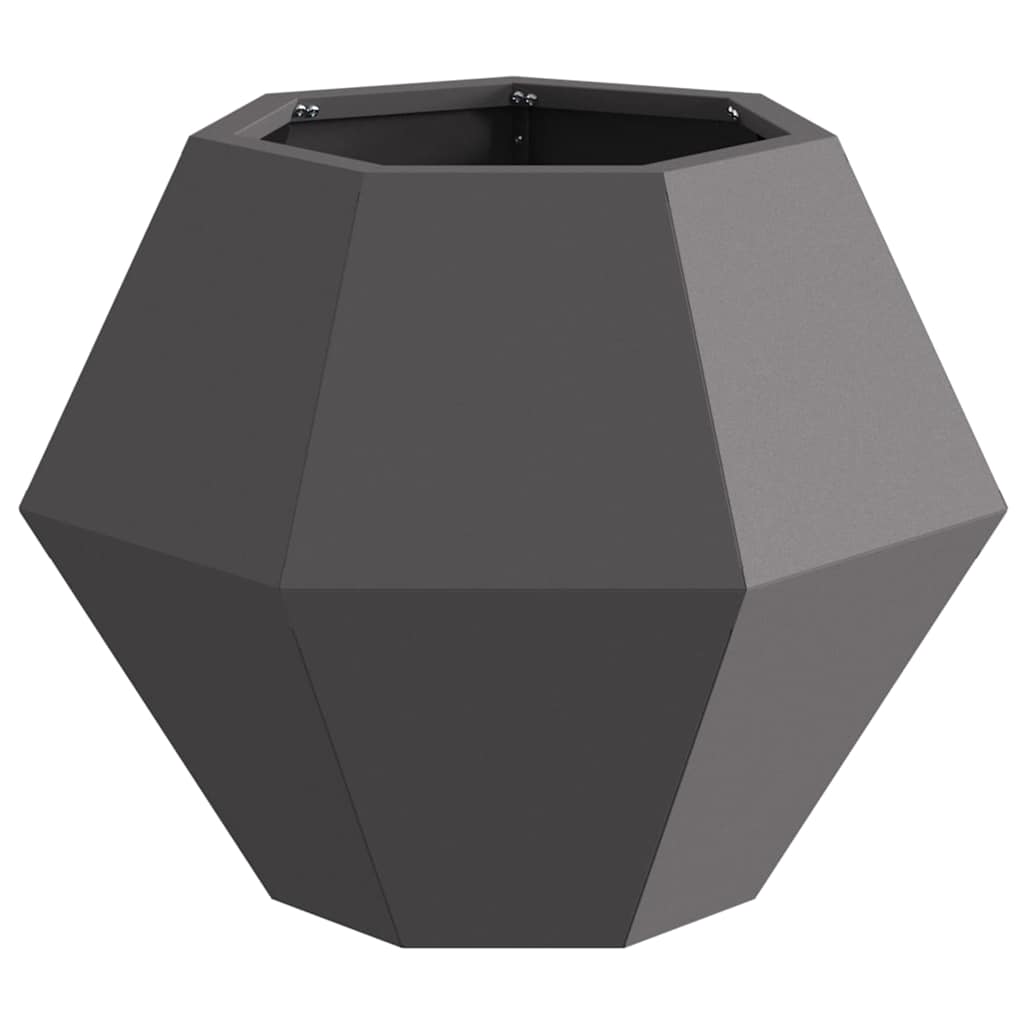 Planter 2 pcs Black 50 x 50 x 40 cm Steel