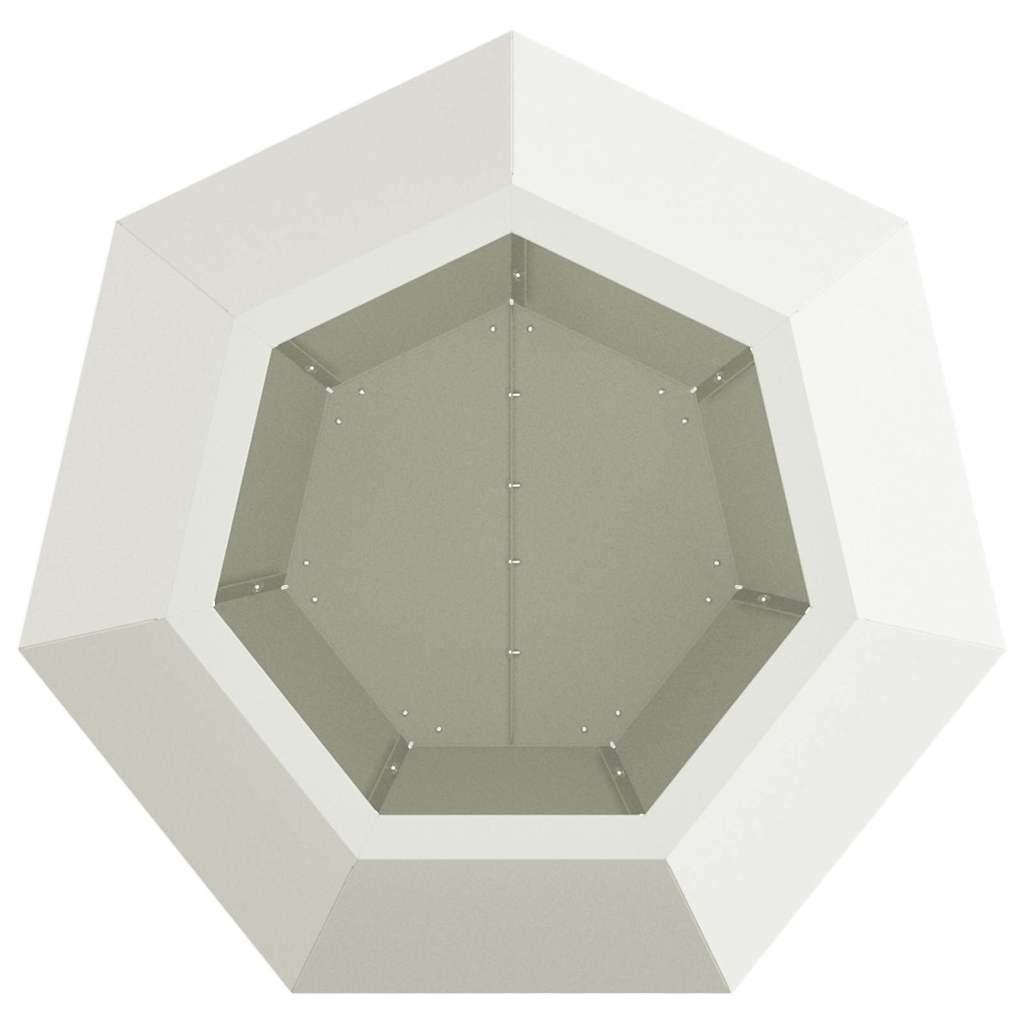Planter 2 pcs White 50 x 50 x 40 cm Steel
