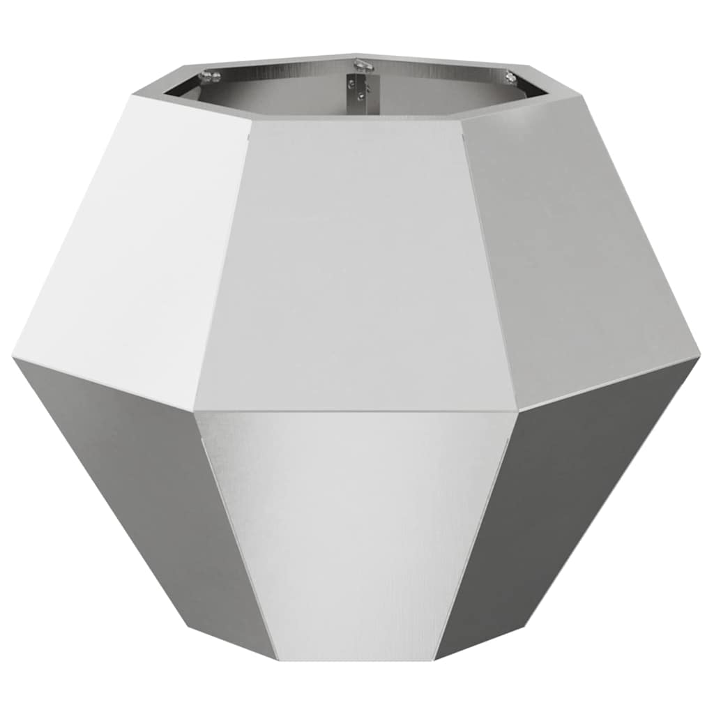 Planter 2 pcs Silver 50 x 50 x 40 cm Stainless Steel