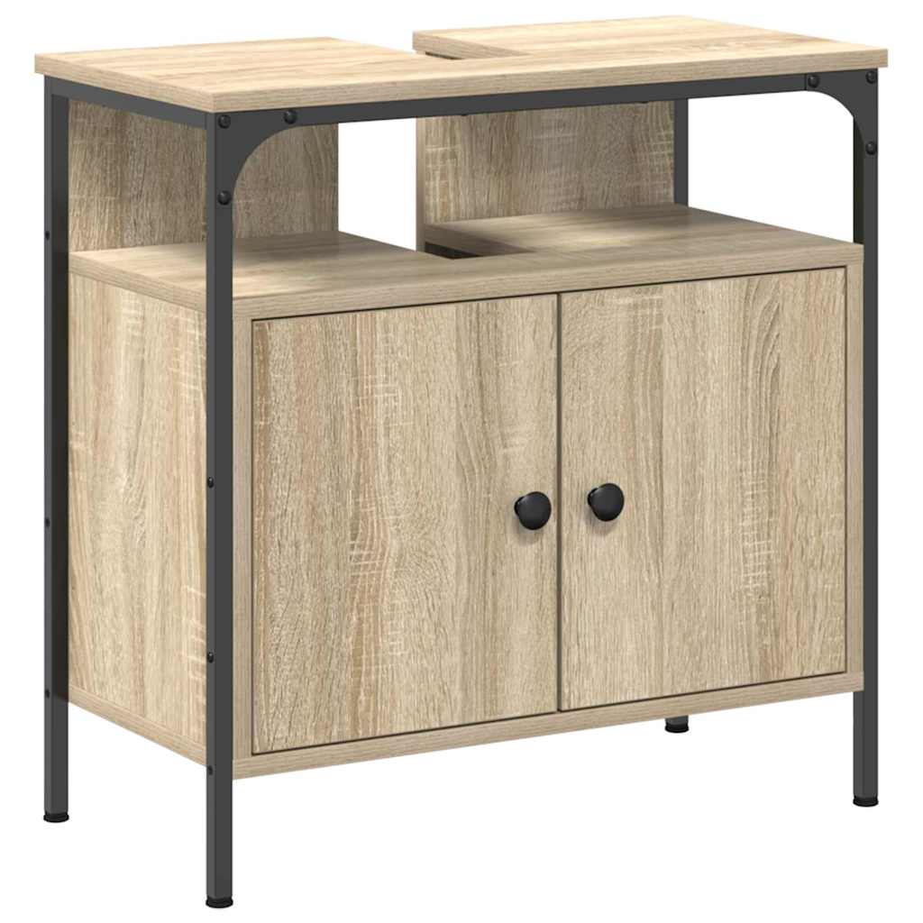 Bathroom Furniture Set 3 pcs Sonoma Oak Engineered Wood