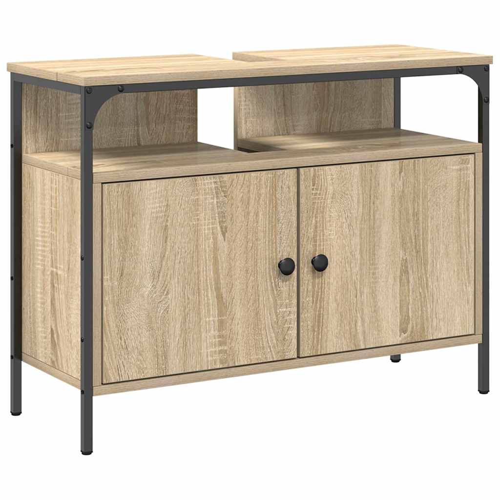 Bathroom Furniture Set 4 pcs Sonoma Oak Engineered Wood