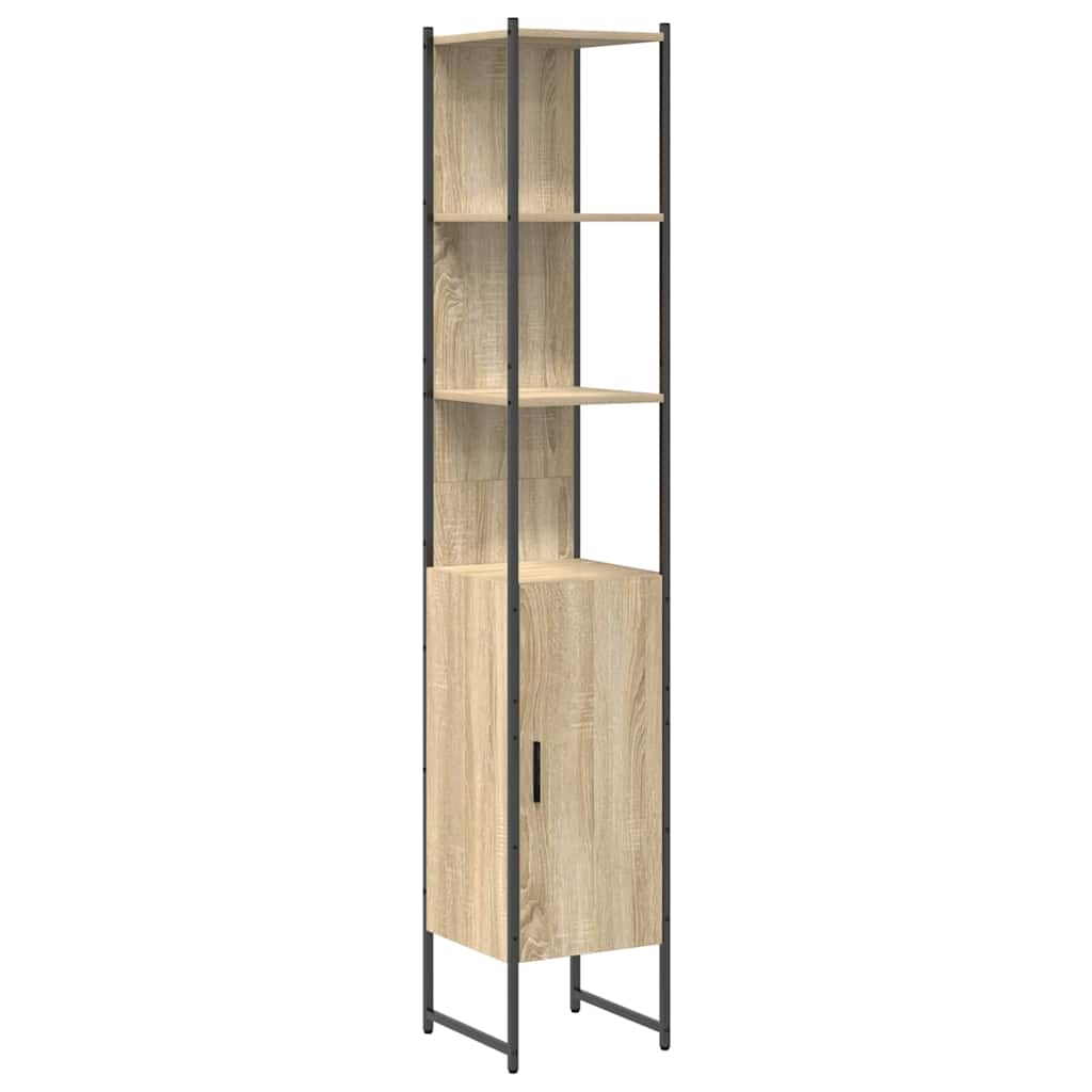 Bathroom Furniture Set 4 pcs Sonoma Oak Engineered Wood