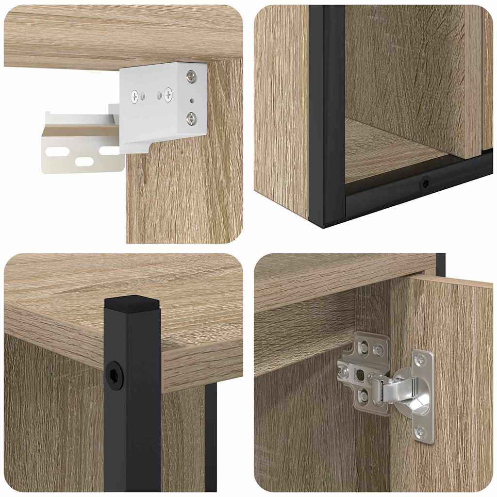 Bathroom Furniture Set 4 pcs Sonoma Oak Engineered Wood
