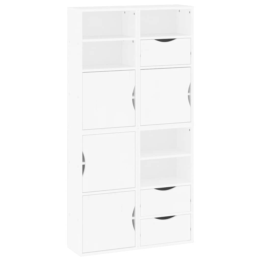 Side Cabinets 4 pcs "ODDA" White 40x24x79 cm Solid Wood Pine