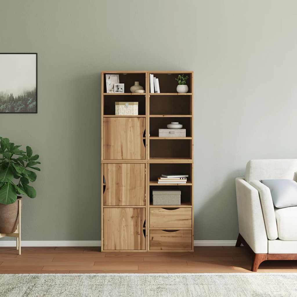 Side Cabinets 4 pcs "ODDA" 40x24x79 cm Solid Wood Pine