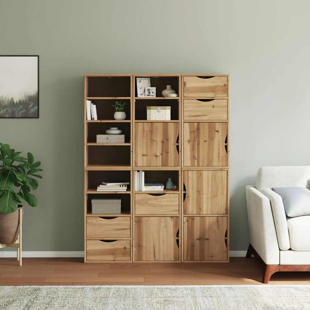Side Cabinets 6 pcs "ODDA" 40x24x79 cm Solid Wood Pine