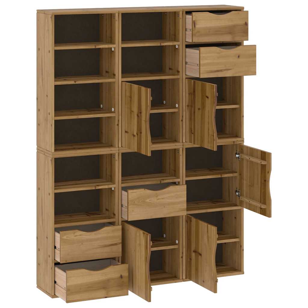 Side Cabinets 6 pcs "ODDA" 40x24x79 cm Solid Wood Pine