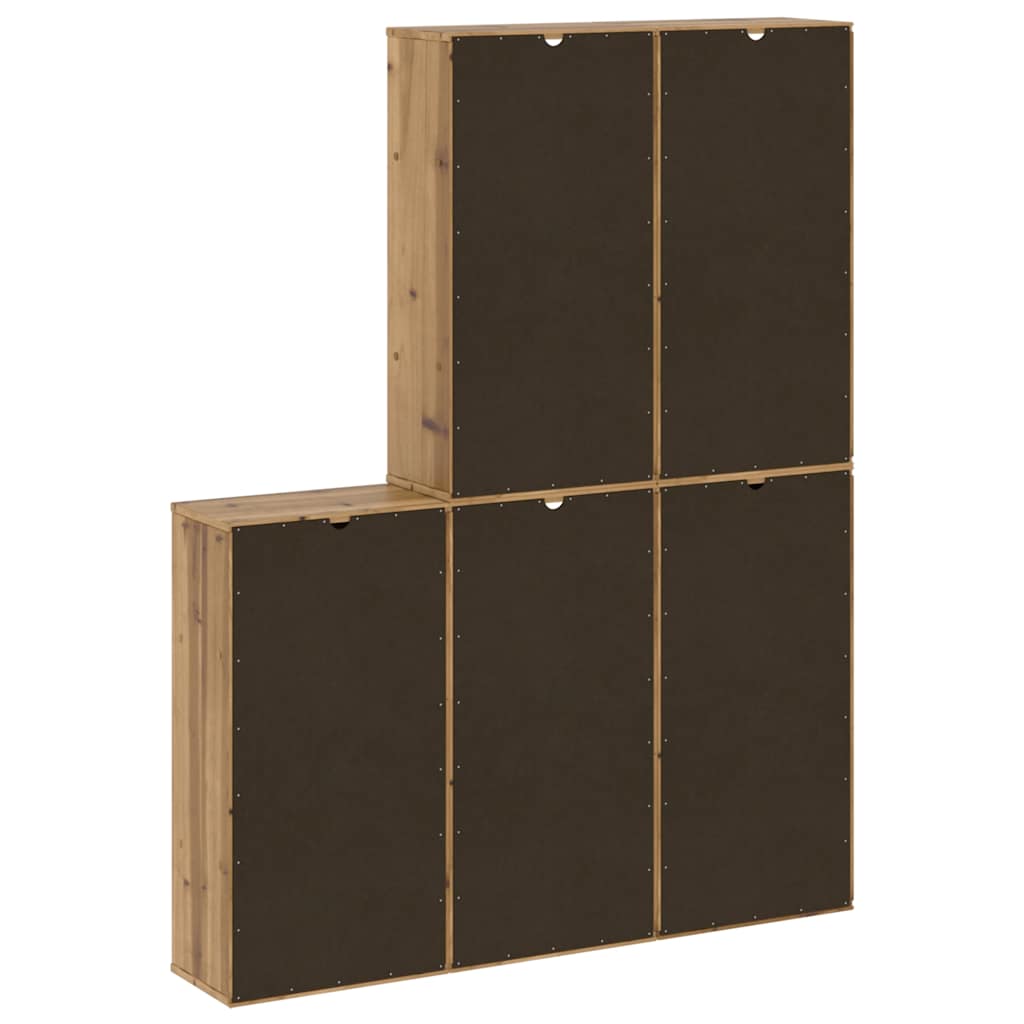 Side Cabinets 5 pcs "ODDA" 40x24x79 cm Solid Wood Pine