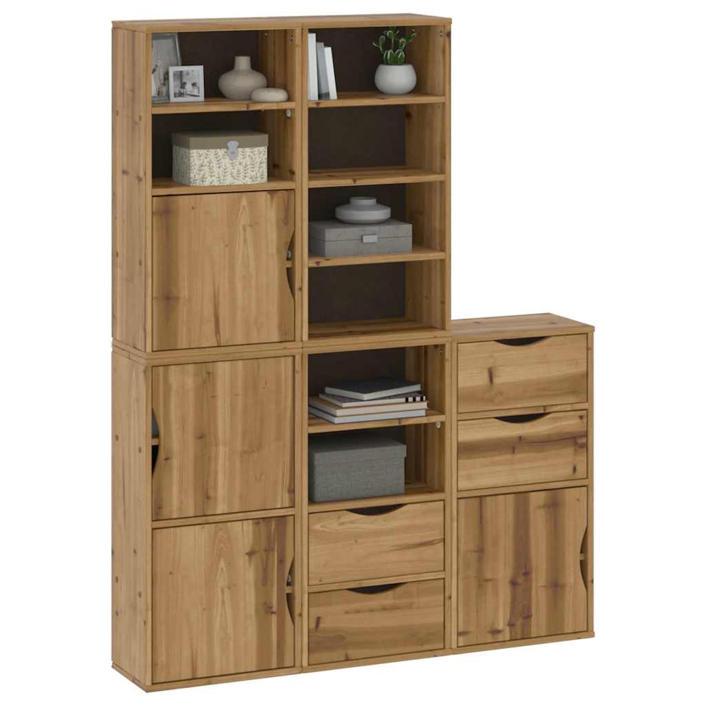 Side Cabinets 5 pcs "ODDA" 40x24x79 cm Solid Wood Pine