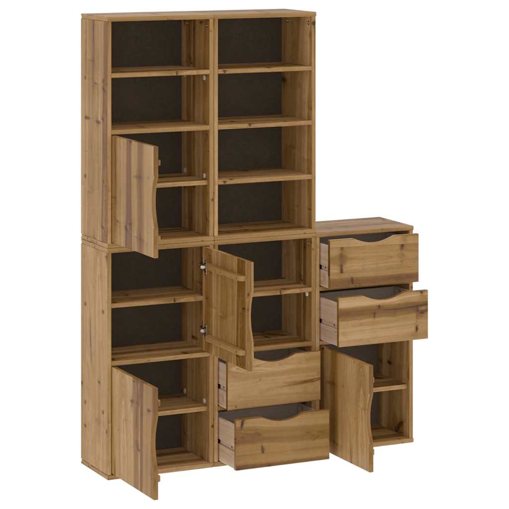 Side Cabinets 5 pcs "ODDA" 40x24x79 cm Solid Wood Pine