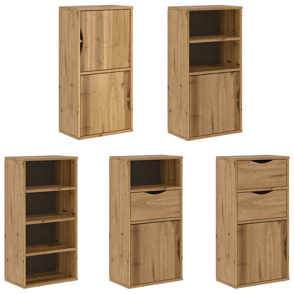 Side Cabinets 5 pcs "ODDA" 40x24x79 cm Solid Wood Pine