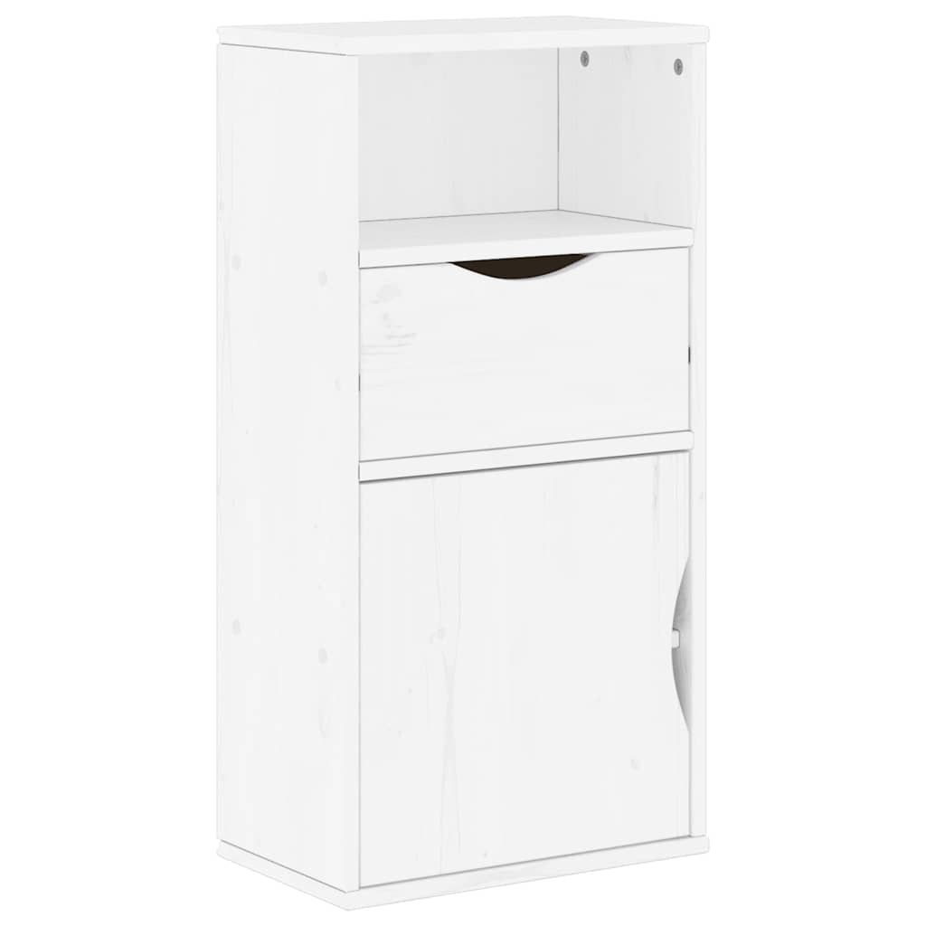5 Piece TV Units with Storage "ODDA" White Solid Wood Pine