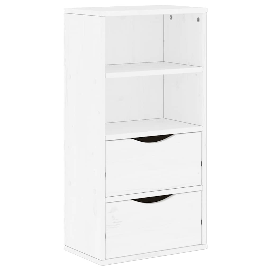 5 Piece TV Units with Storage "ODDA" White Solid Wood Pine