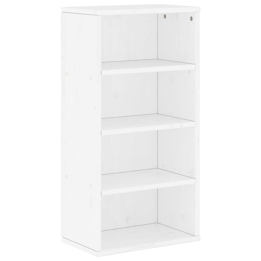 5 Piece TV Units with Storage "ODDA" White Solid Wood Pine