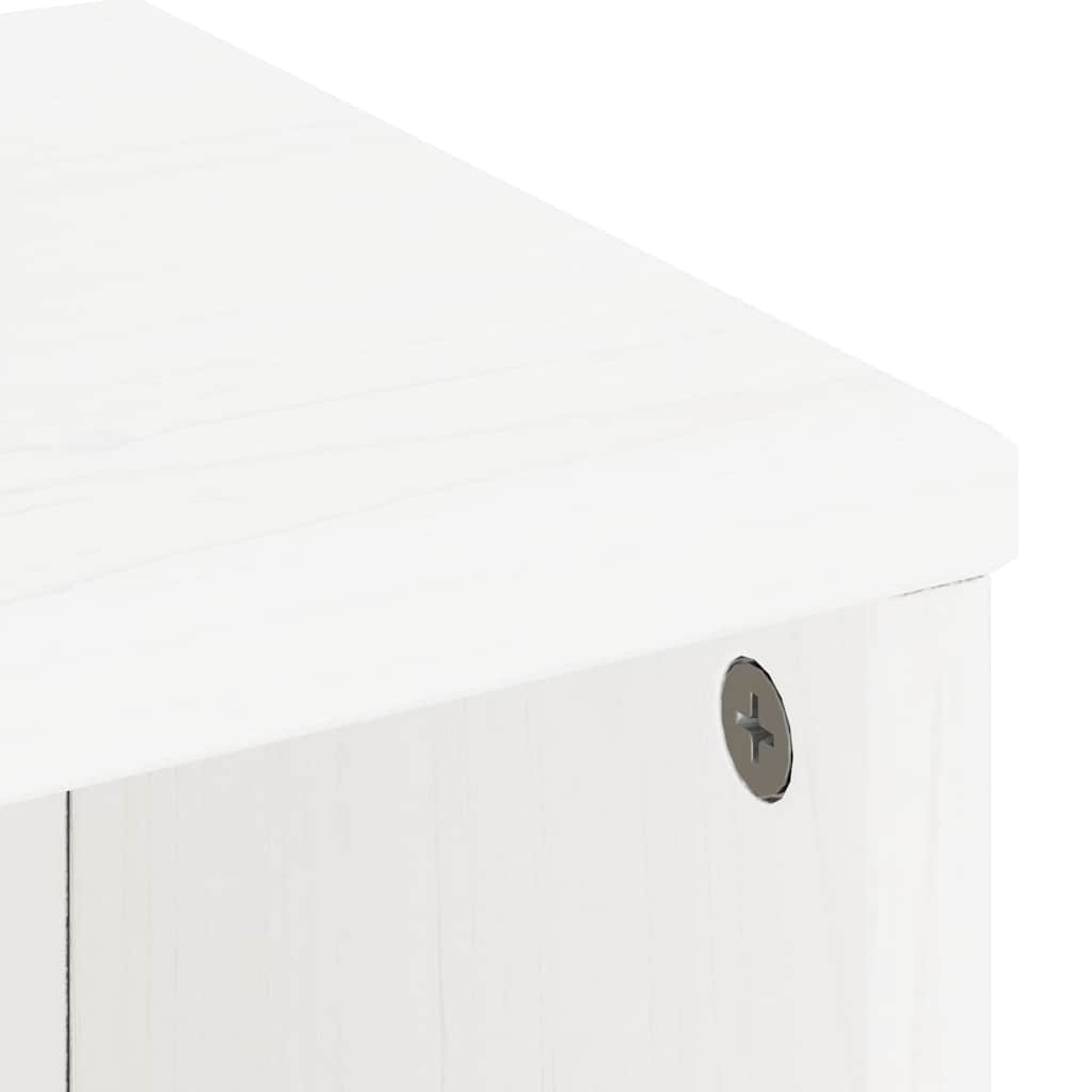 5 Piece TV Units with Storage "ODDA" White Solid Wood Pine