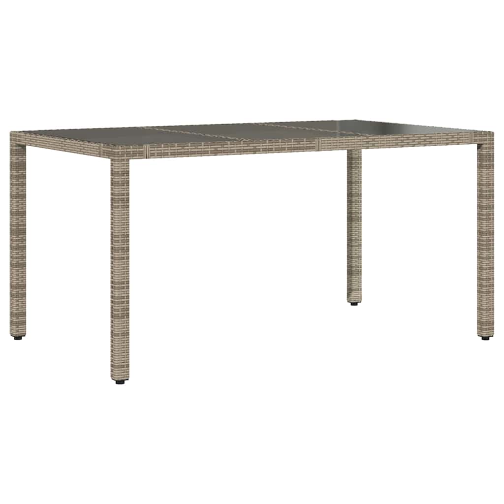 Garden Dining Set 5 pcs Grey Poly Rattan