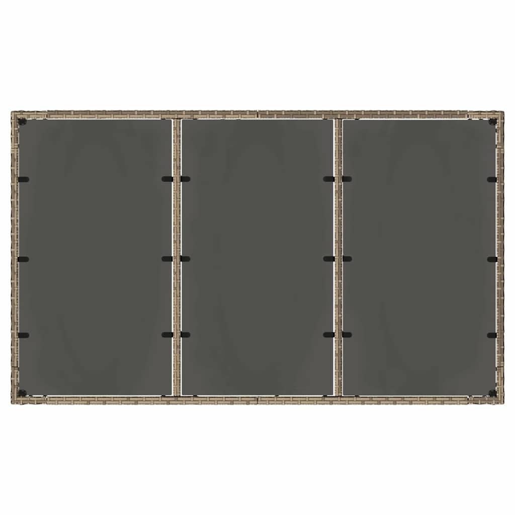 Garden Dining Set 5 pcs Grey Poly Rattan