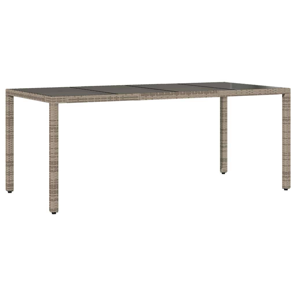 Garden Dining Set 9 pcs Grey Poly Rattan