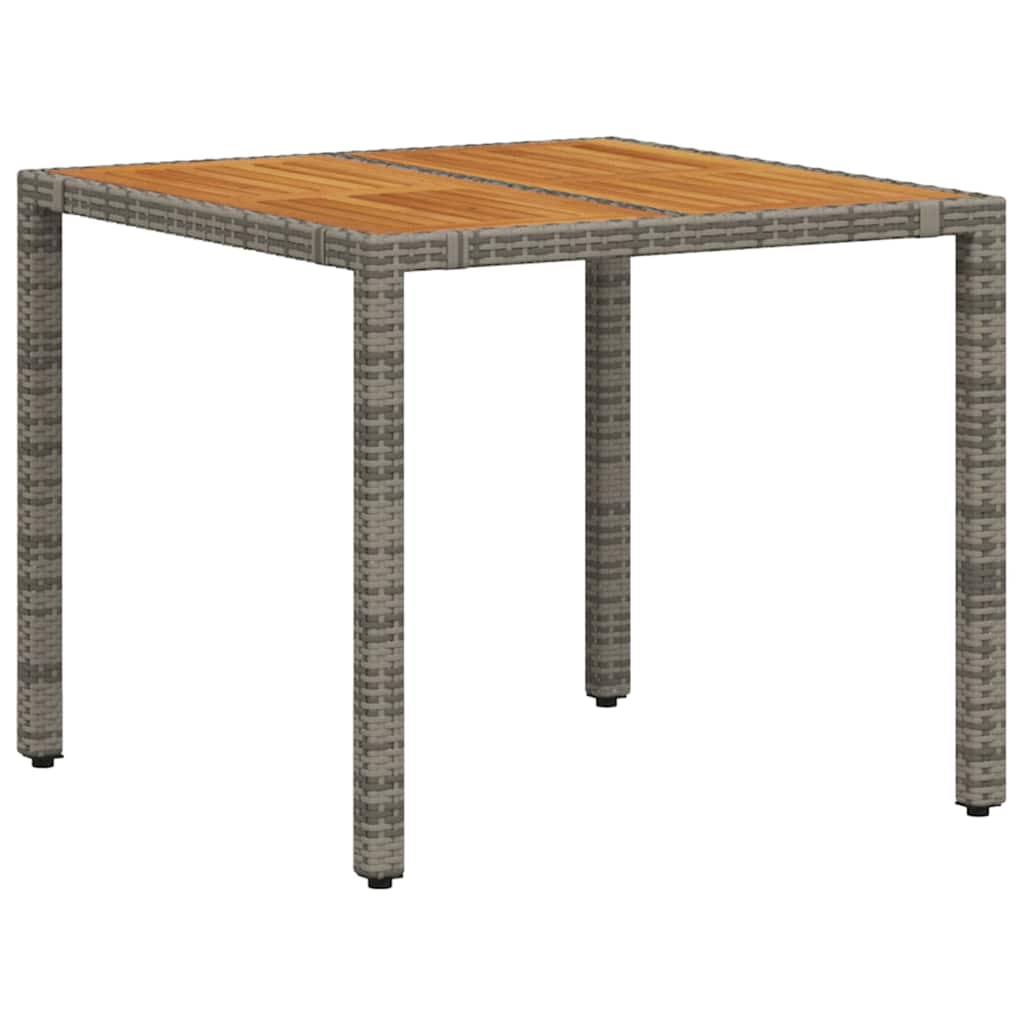 Garden Dining Set 5 pcs Grey Poly Rattan
