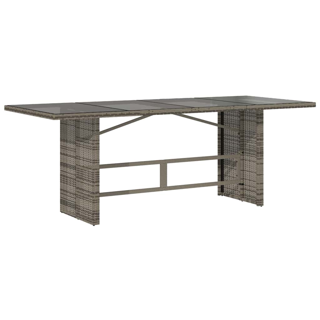 Garden Dining Set 7 pcs Grey Poly Rattan