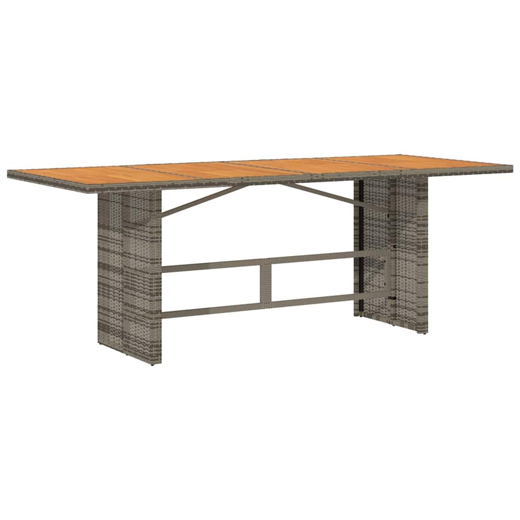 Garden Dining Set 9 pcs Grey Poly Rattan