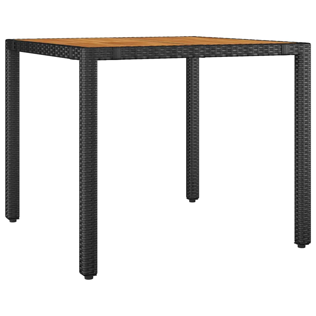 Garden Dining Set 3 pcs Black and Brown Poly Rattan