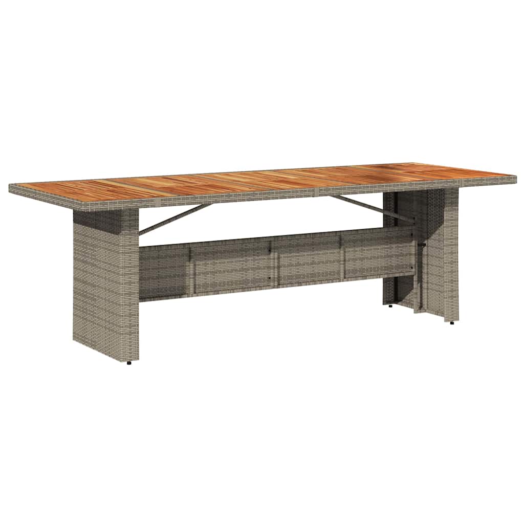 Garden Dining Set 11 pcs Grey and Brown Poly Rattan
