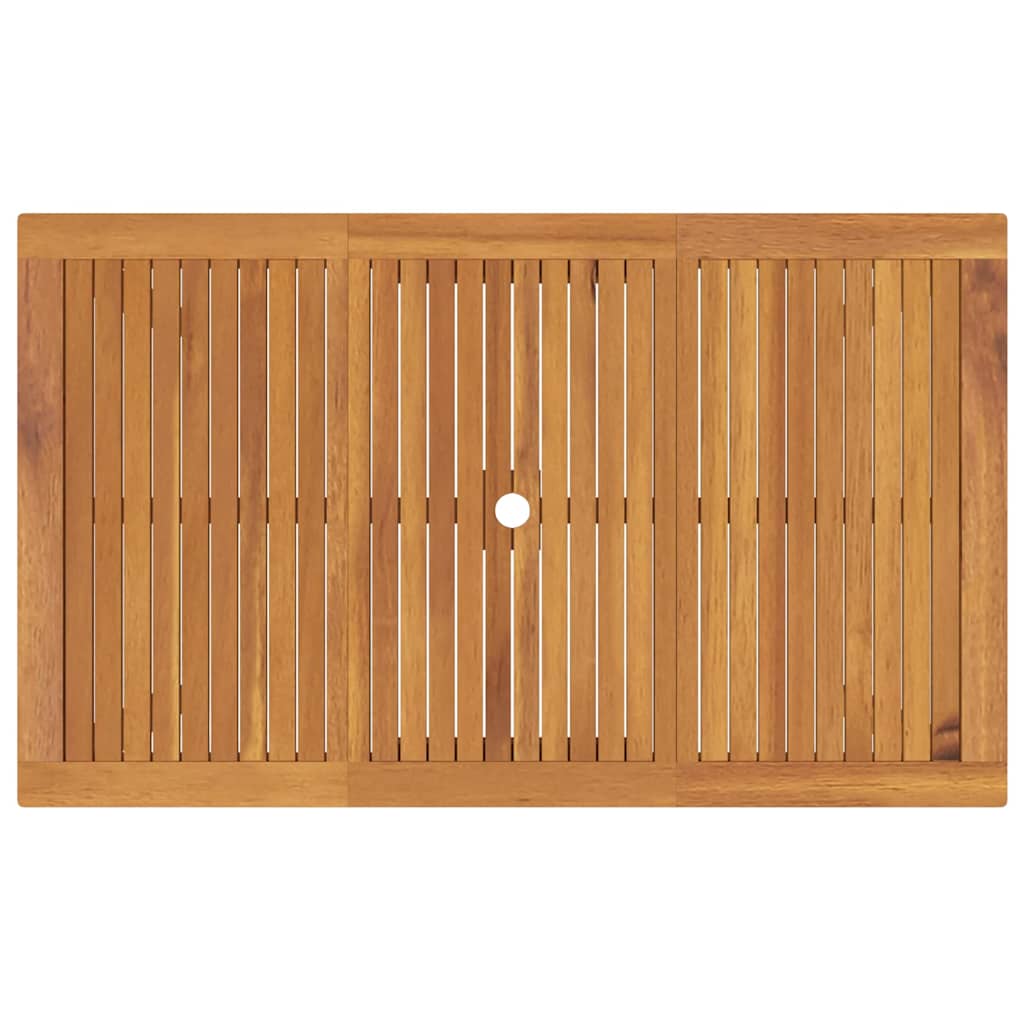 Garden Dining Set 7 pcs Beige Solid Acacia Wood