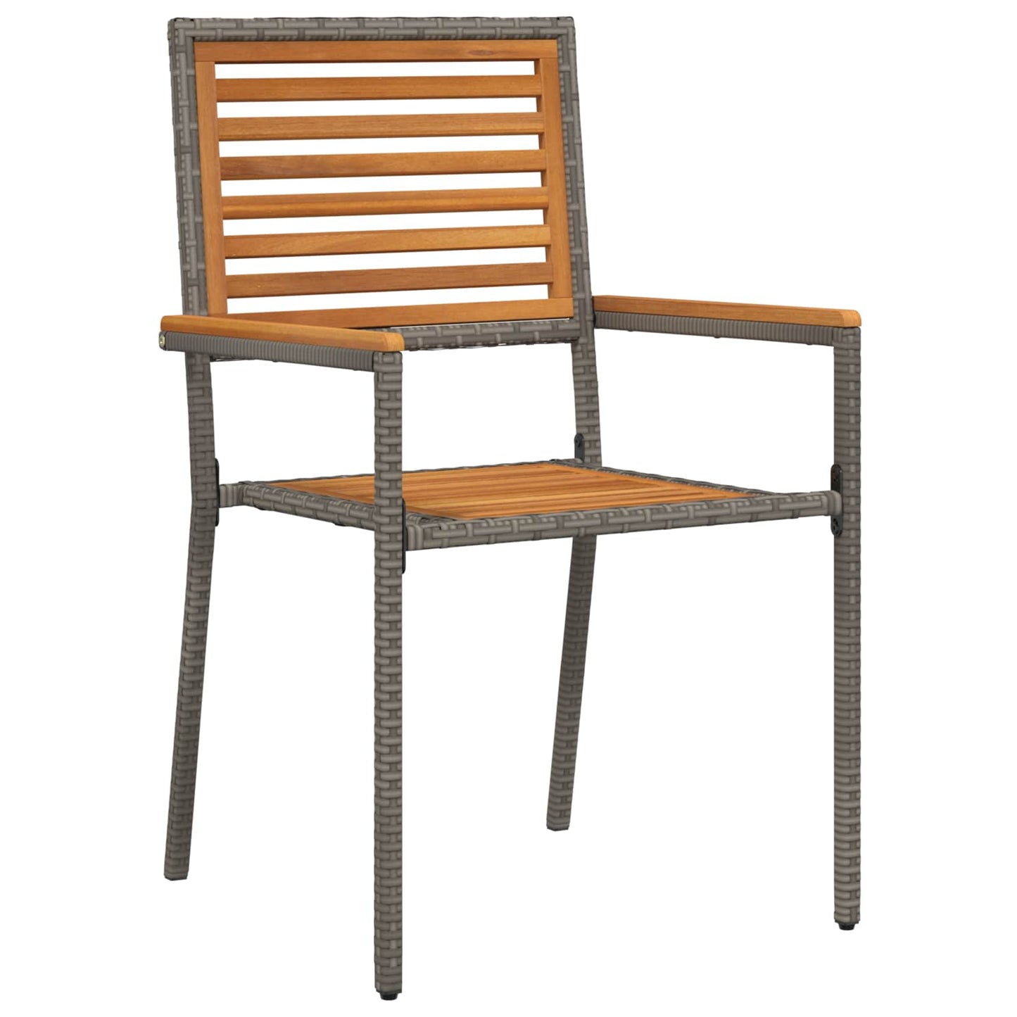 Garden Dining Set 7 pcs Grey Solid Acacia Wood