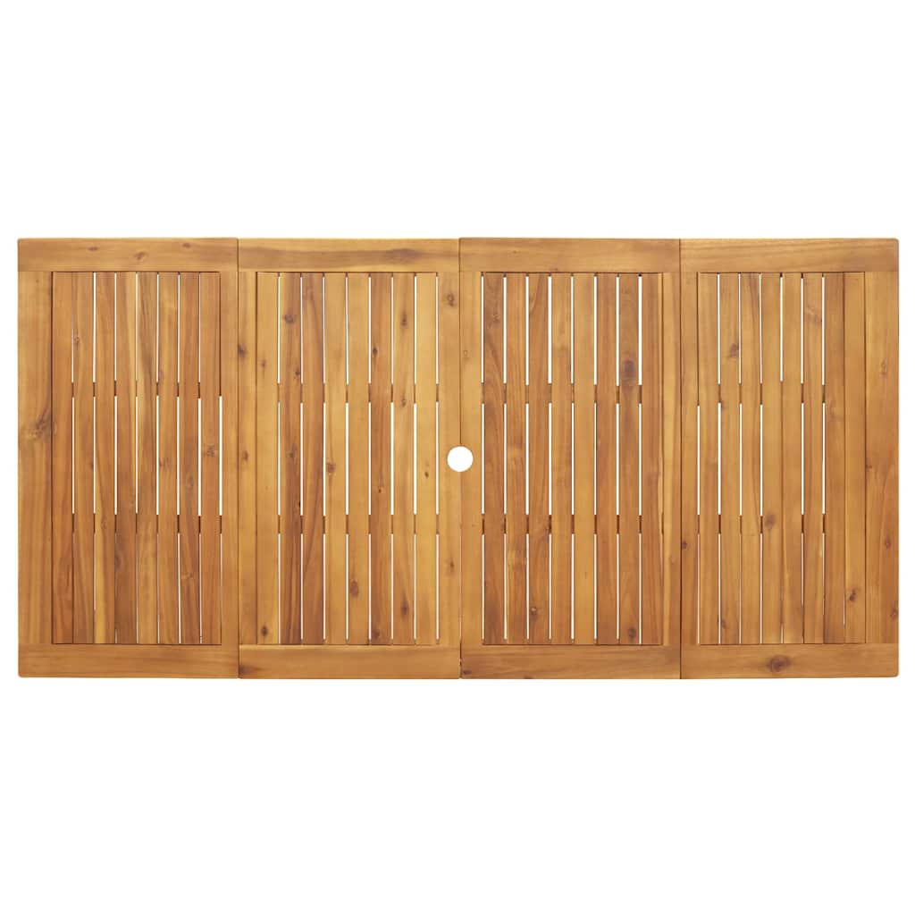 Garden Dining Set 7 pcs Beige Solid Acacia Wood