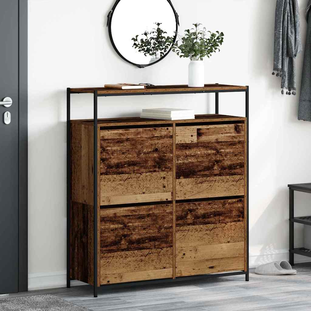 Shoe Cabinet Old Wood 100 x 34 x 112 cm Engineered Wood