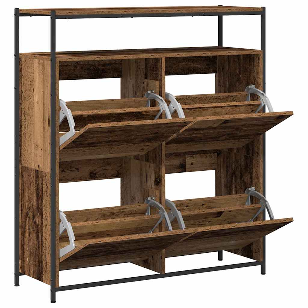 Shoe Cabinet Old Wood 100 x 34 x 112 cm Engineered Wood