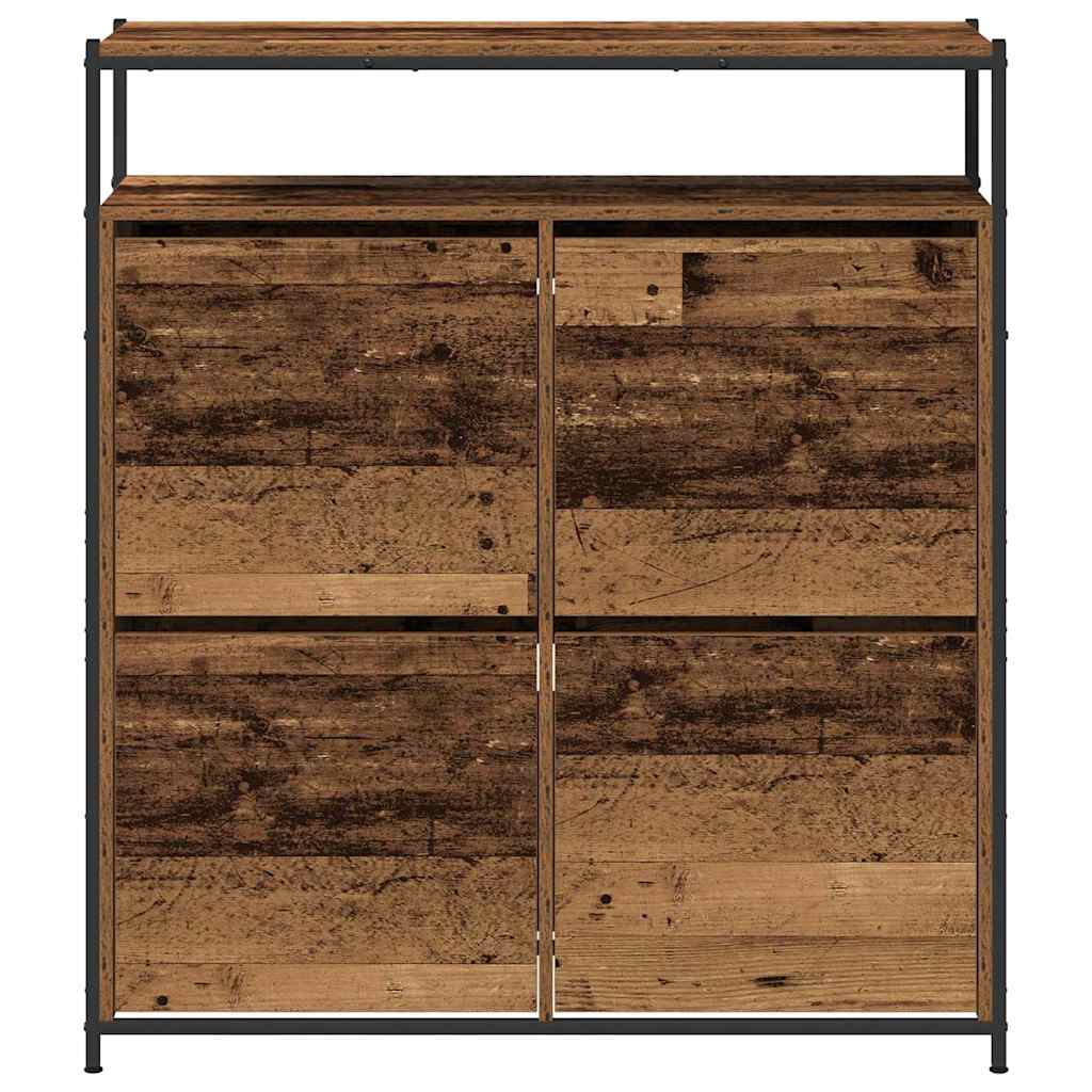 Shoe Cabinet Old Wood 100 x 34 x 112 cm Engineered Wood