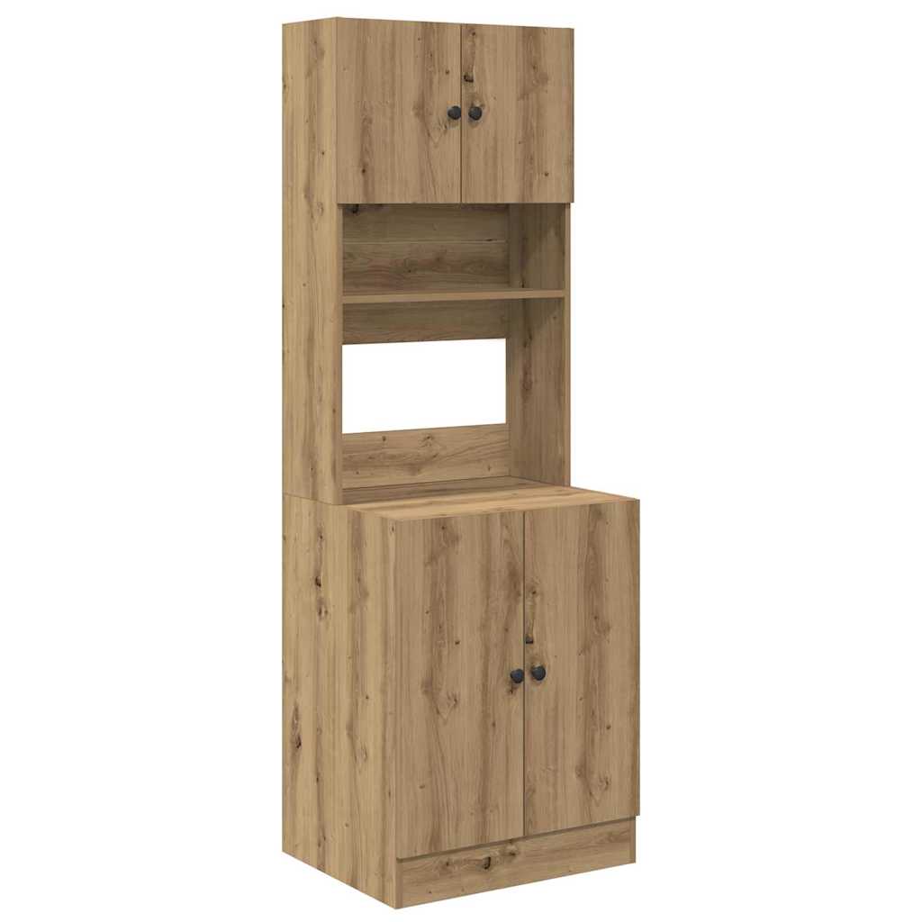 Kitchen Sideboard with Shelf 2 pcs Artisan Oak 60 x 50 x 180 cm