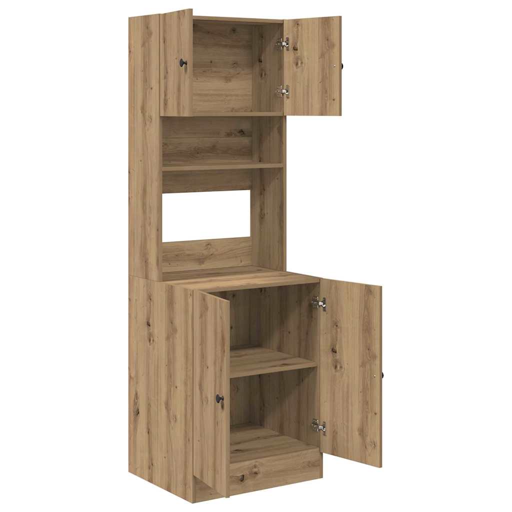 Kitchen Sideboard with Shelf 2 pcs Artisan Oak 60 x 50 x 180 cm