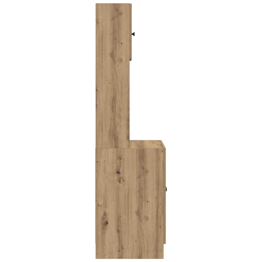 Kitchen Sideboard with Shelf 2 pcs Artisan Oak 60 x 50 x 180 cm