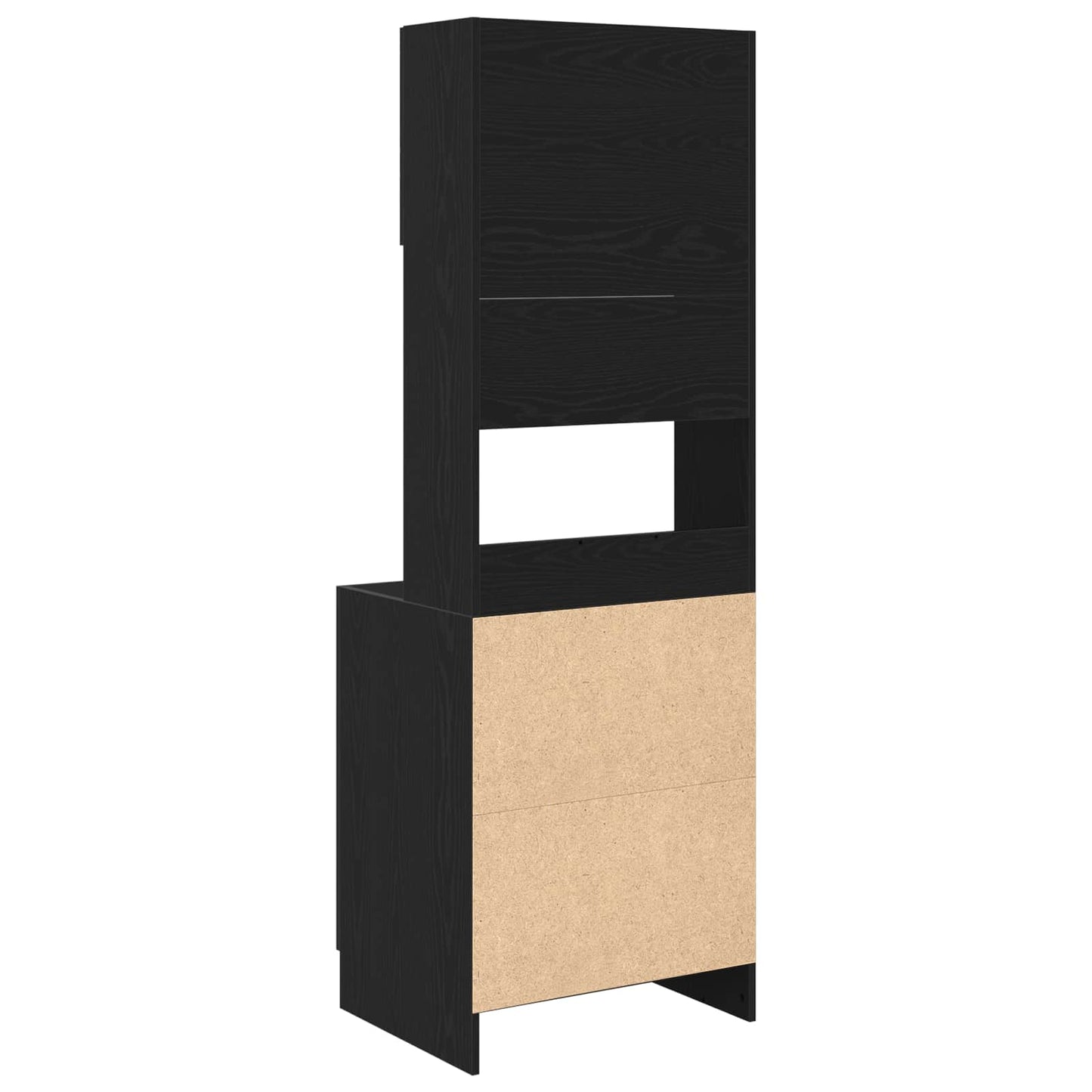 Kitchen Sideboard with Shelf 2 pcs Black Oak 60 x 50 x 180 cm