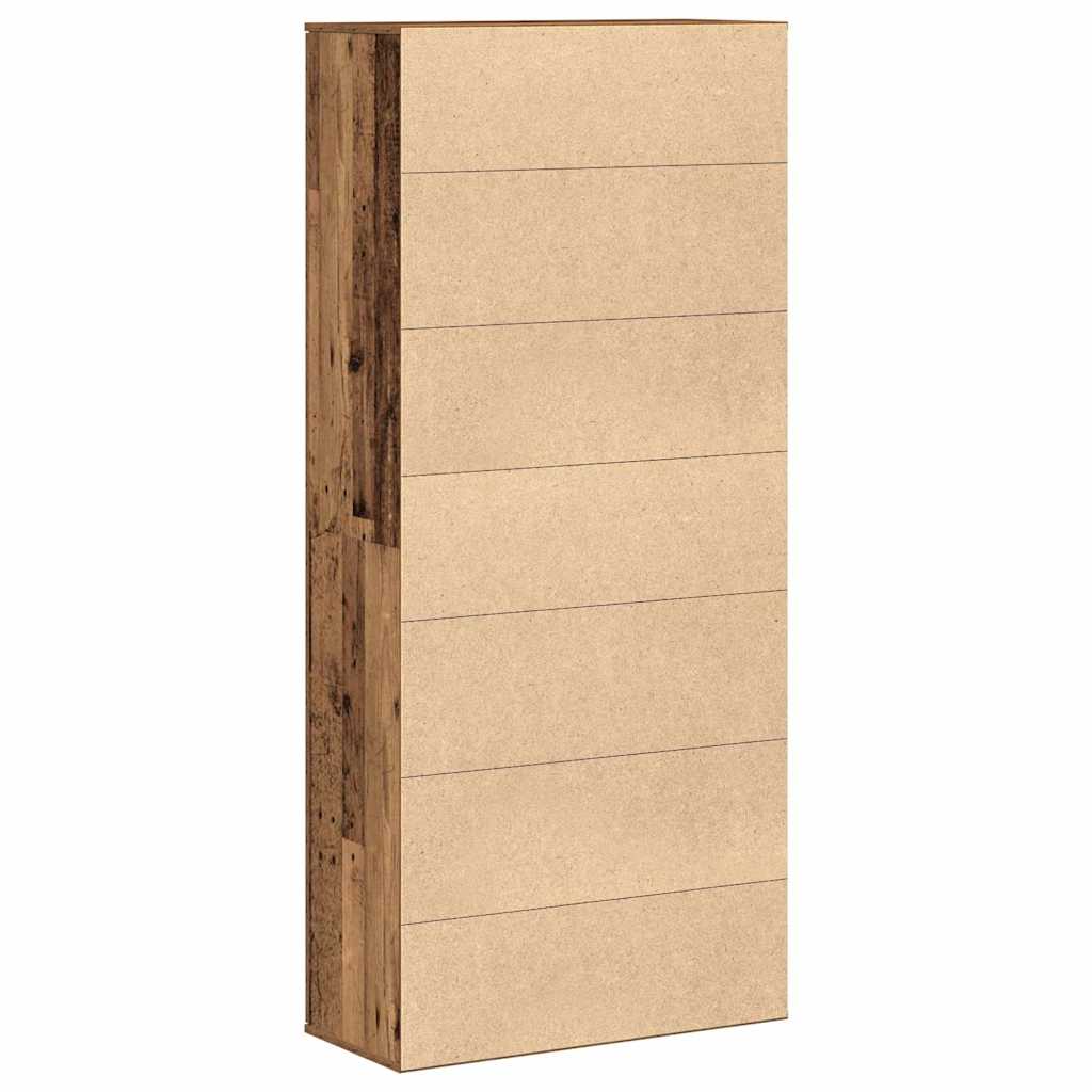 Highboard 80 x 35 x 180 cm Engineered Wood Old Wood