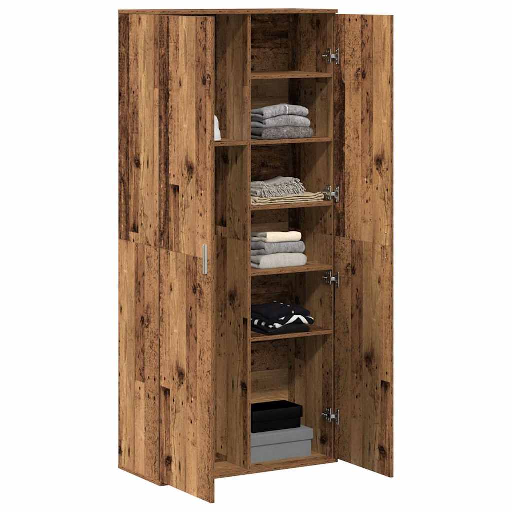 Highboard 80 x 35 x 180 cm Engineered Wood Old Wood