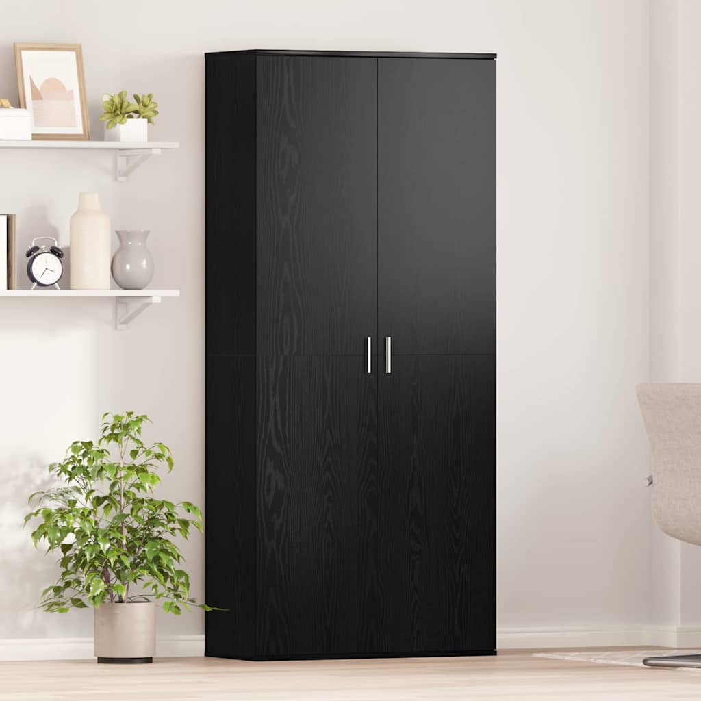 Highboard 80 x 35 x 180 cm Engineered Wood Black oak