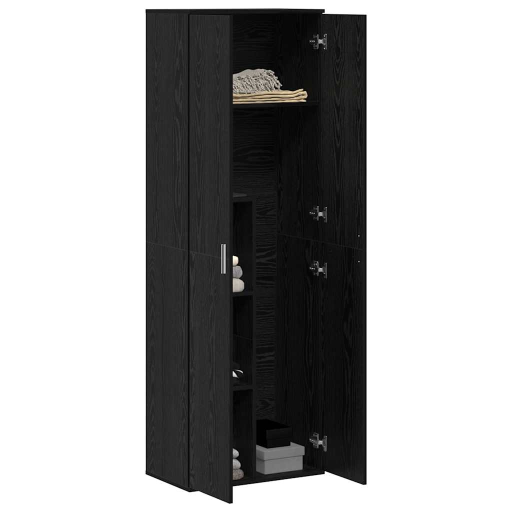 Highboard Black oak 60 x 35 x 180 cm Engineered wood
