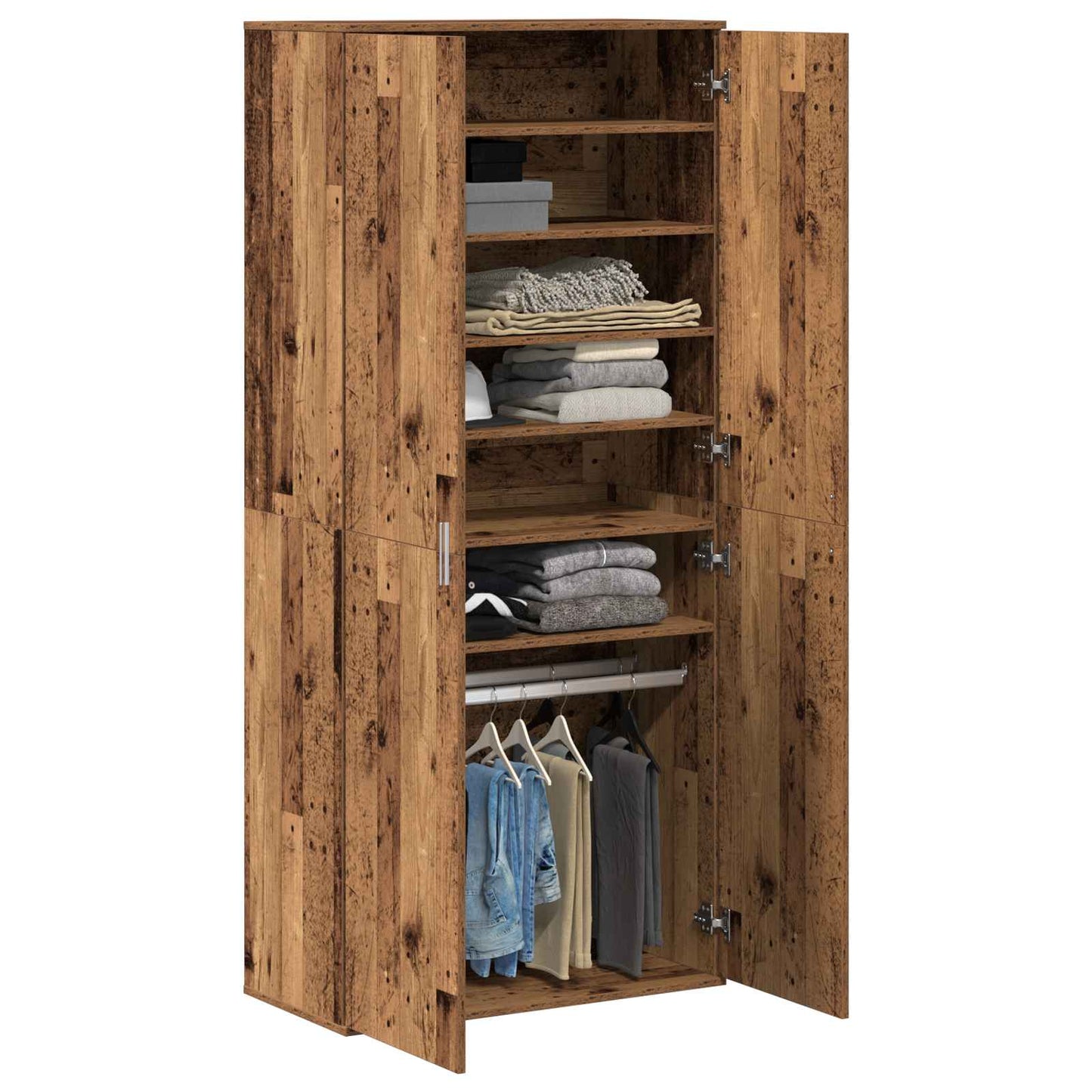 Highboard 80 x 39 x 178 cm Engineered Wood Old Wood