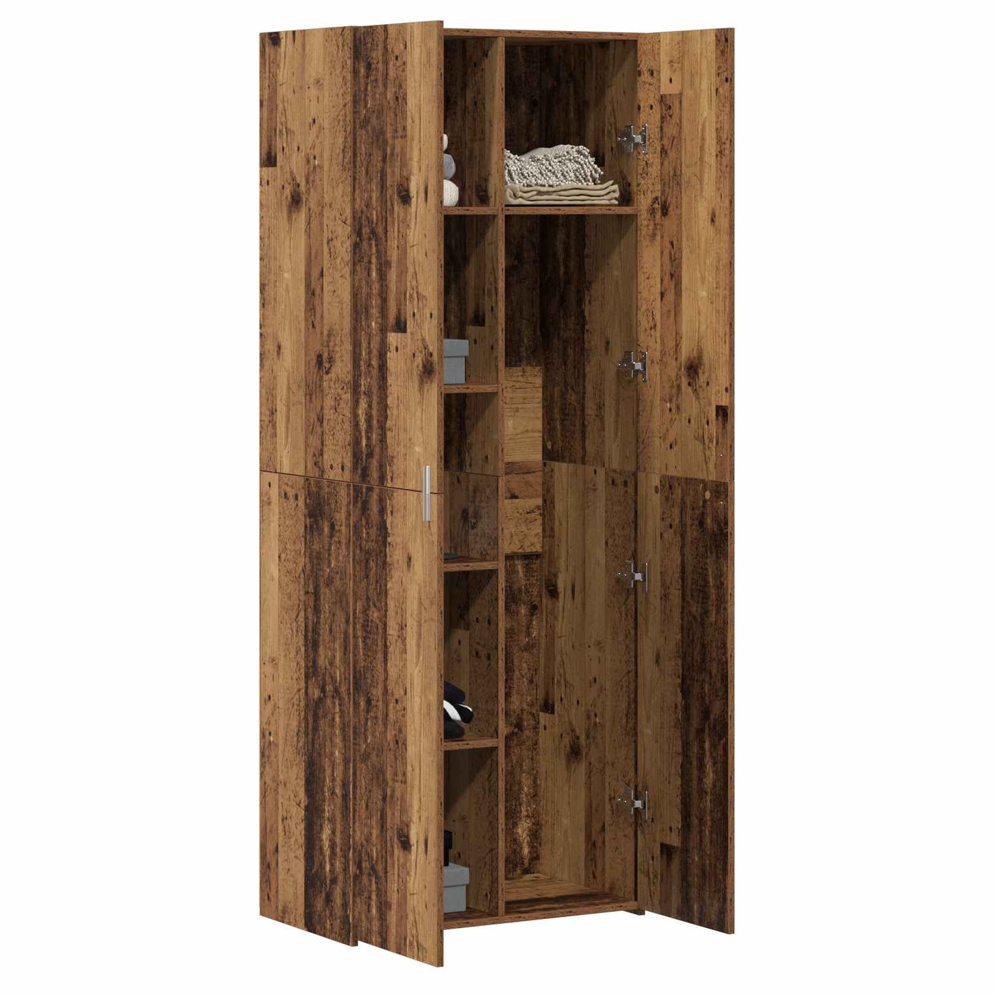 Highboard 2 pcs Old Wood 70 x 42.5 x 185 cm