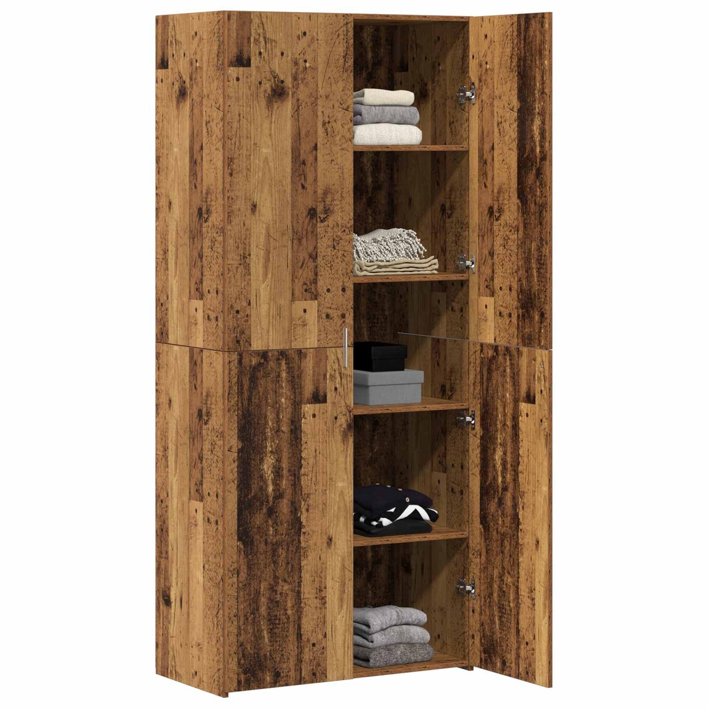 Highboard 2 pcs Old Wood 80 x 42 x 185 cm