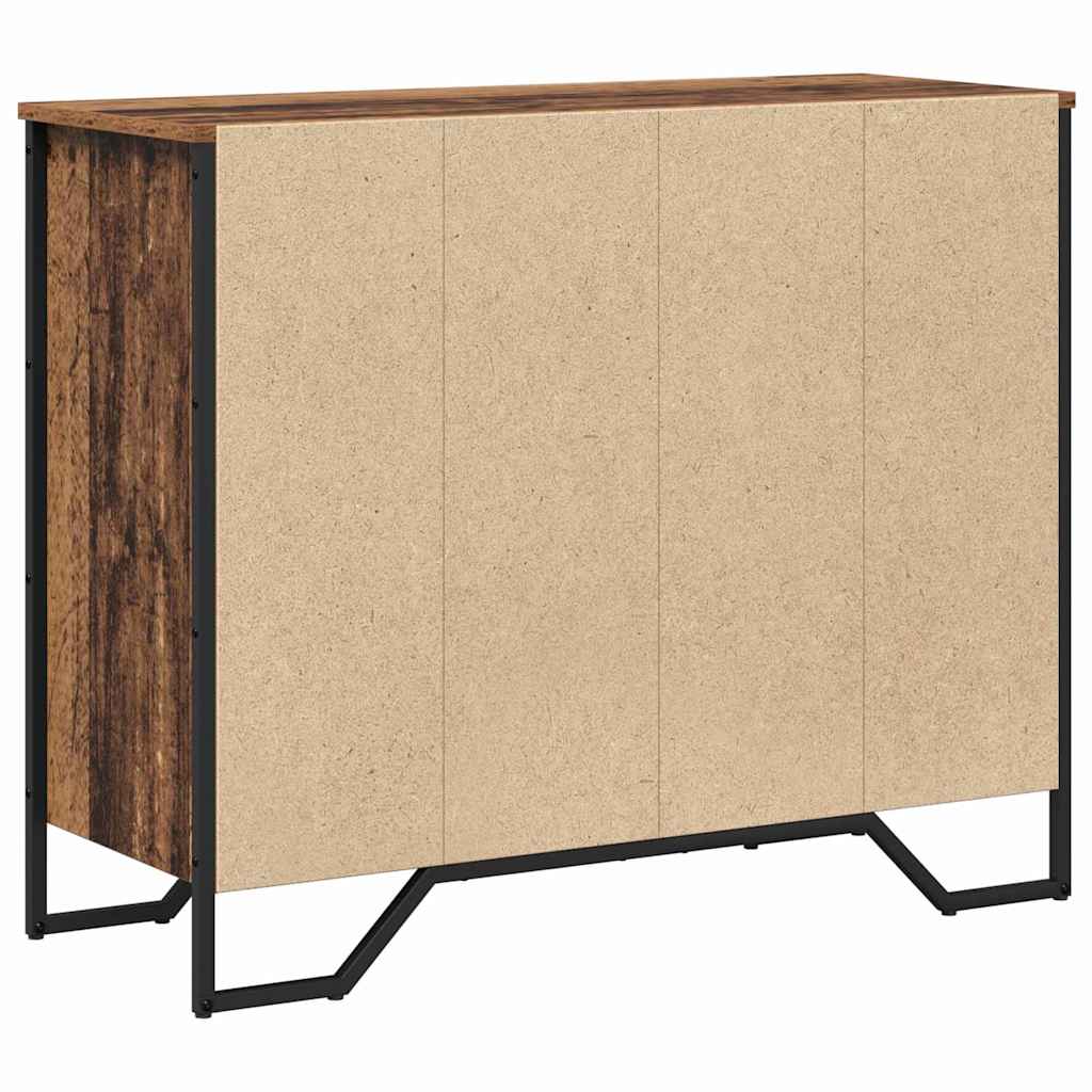 Chest of Drawers with Drawer 2 pcs Old Wood 91 x 35.5 x 74.5 cm