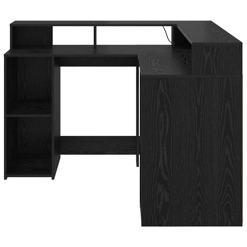 Desk Black Oak Engineered wood 130 x 130 x 91 cm